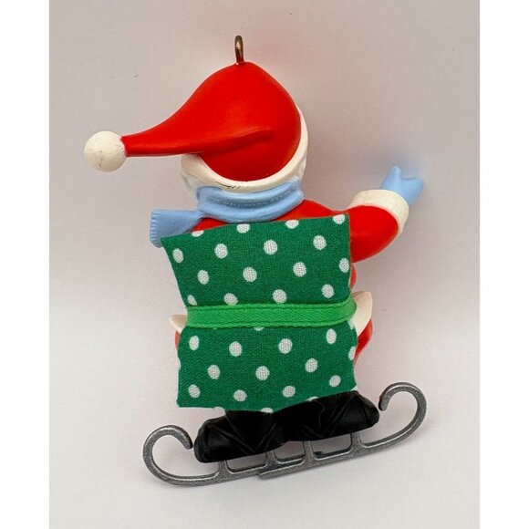 Hallmark Keepsake Soft Landing Christmas Ornament Santa Claus On Ice Skates - Picture 2 of 7